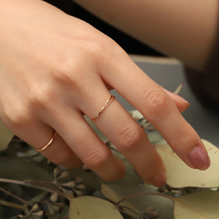 楽天市場】18金 リング k18 ピンキーリング 18k 指輪 ピンクゴールド