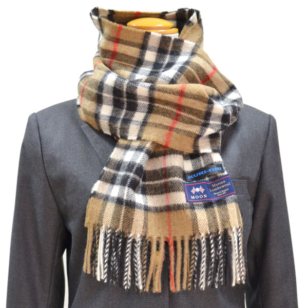 楽天市場】【英国製】MOONマフラー メリノラムウール100% キャメル