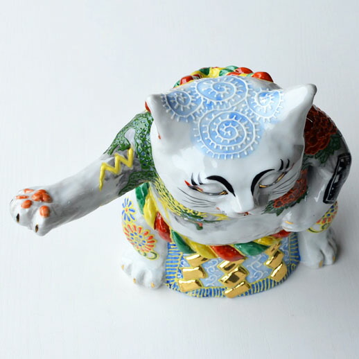 楽天市場】九谷焼 7.5号横綱招き猫 まねきねこ 置物 玄関 インテリア