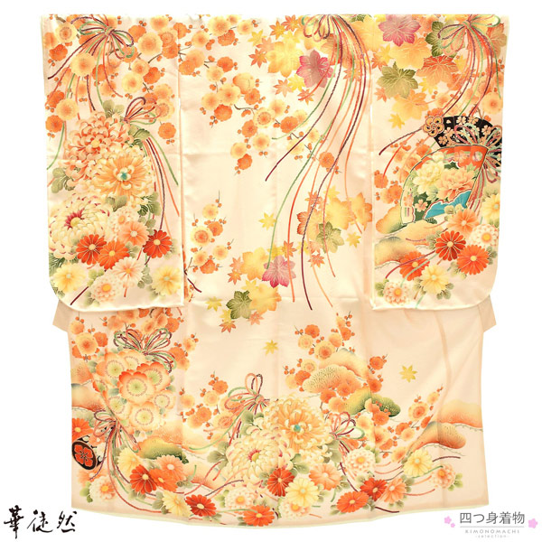 楽天市場】七五三 着物 7歳 ブランド 四つ身着物 単品 華徒然 「薄橙色