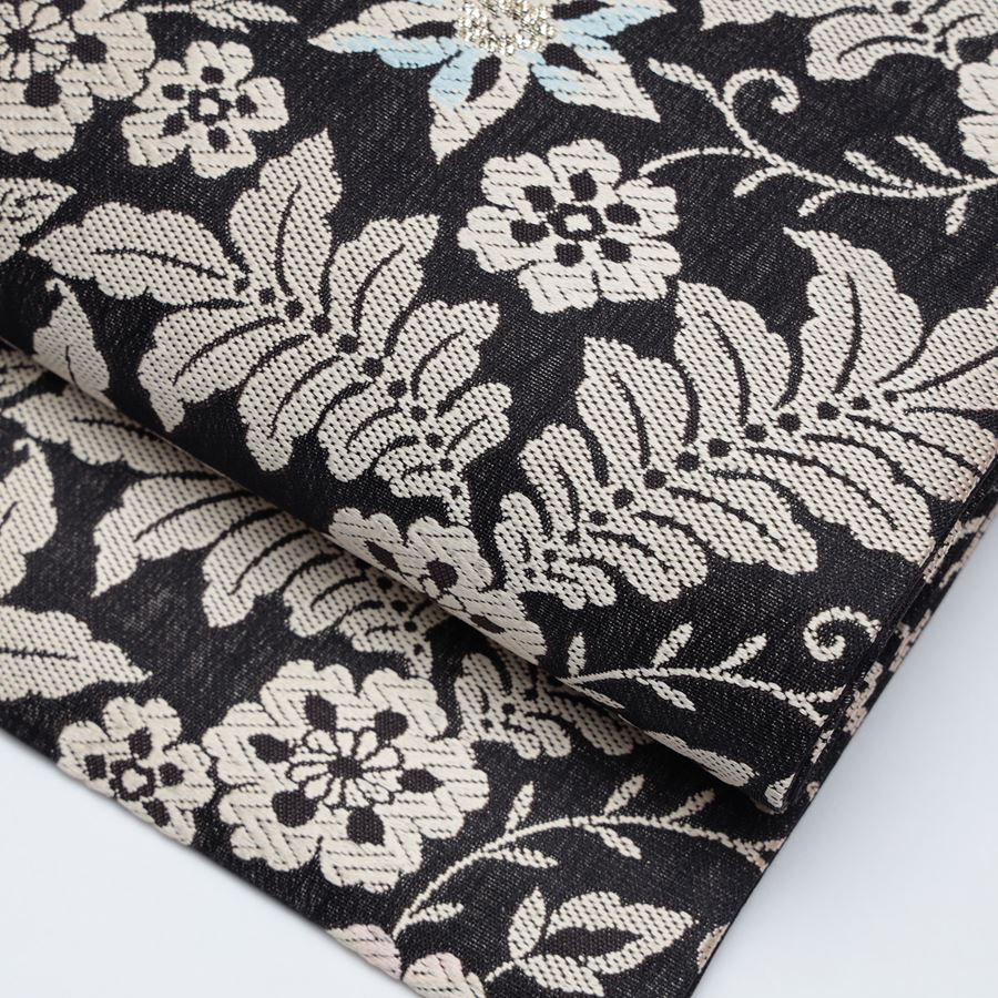 楽天市場】名古屋帯 正絹 仕立て上がり 冬用 袷 単衣 レディース 帯 黒