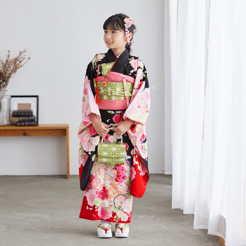 楽天市場】【レンタル】753 七五三 着物 7歳 フルセット 女の子