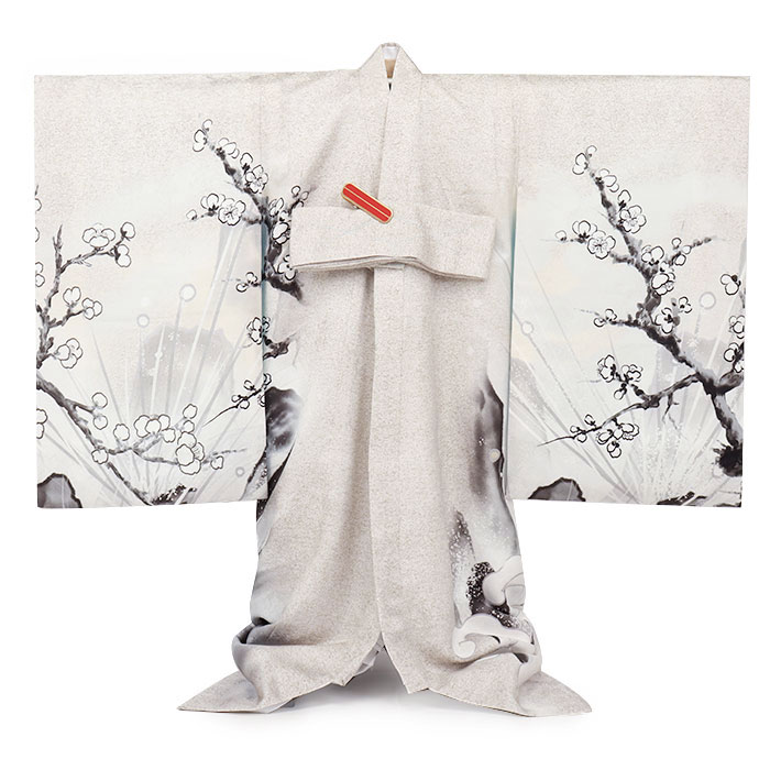 楽天市場】お宮参り 着物 男の子 絹100% 正絹初着 掛け着 産着 白 鯉の