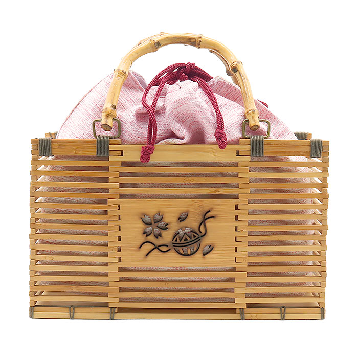 楽天市場】かごバッグ 竹かご巾着 竹製バッグ かご巾着 レディース