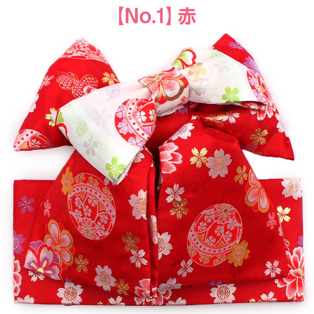 楽天市場】七五三 作り帯 帯 7歳 七歳 女の子 赤 白 黒 毬 小桜