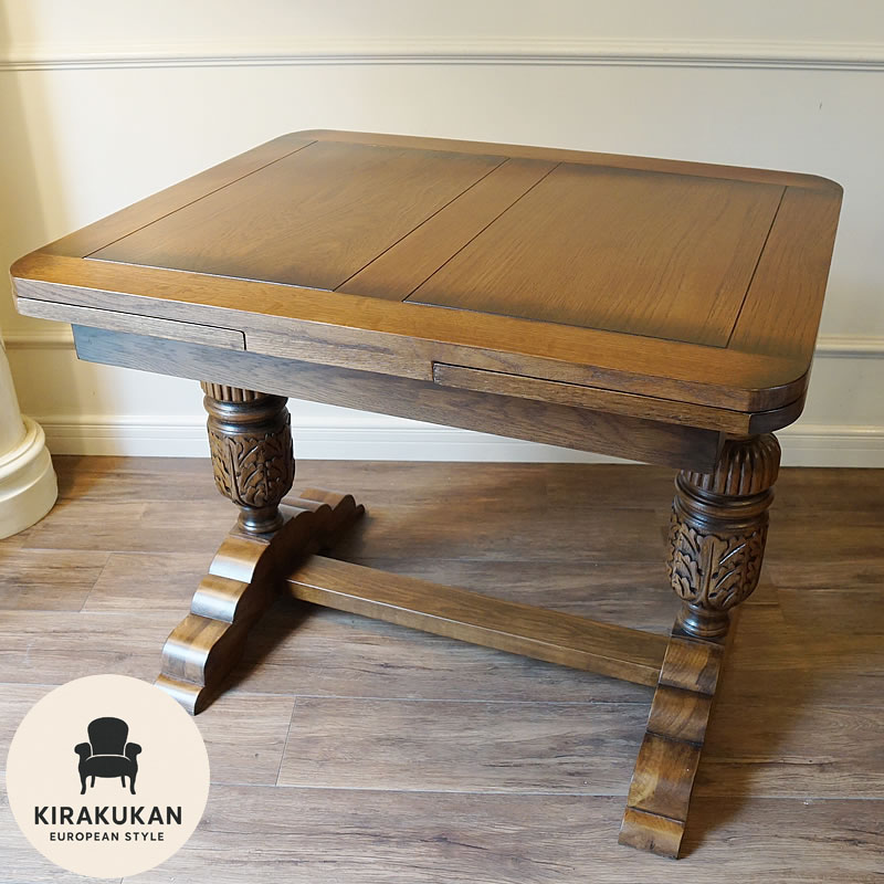 楽天市場】アンティーク家具 リプロダクト ダイニングテーブル 伸縮