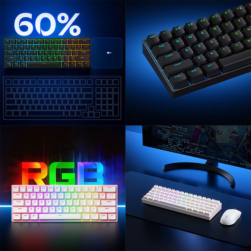 楽天市場】ゲーミングキーボード ラピッドトリガー 60% 有線 MCHOSE