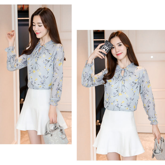 楽天市場】ブラウス レディース 花柄 シャツ 長袖 ブラウスシャツ 春