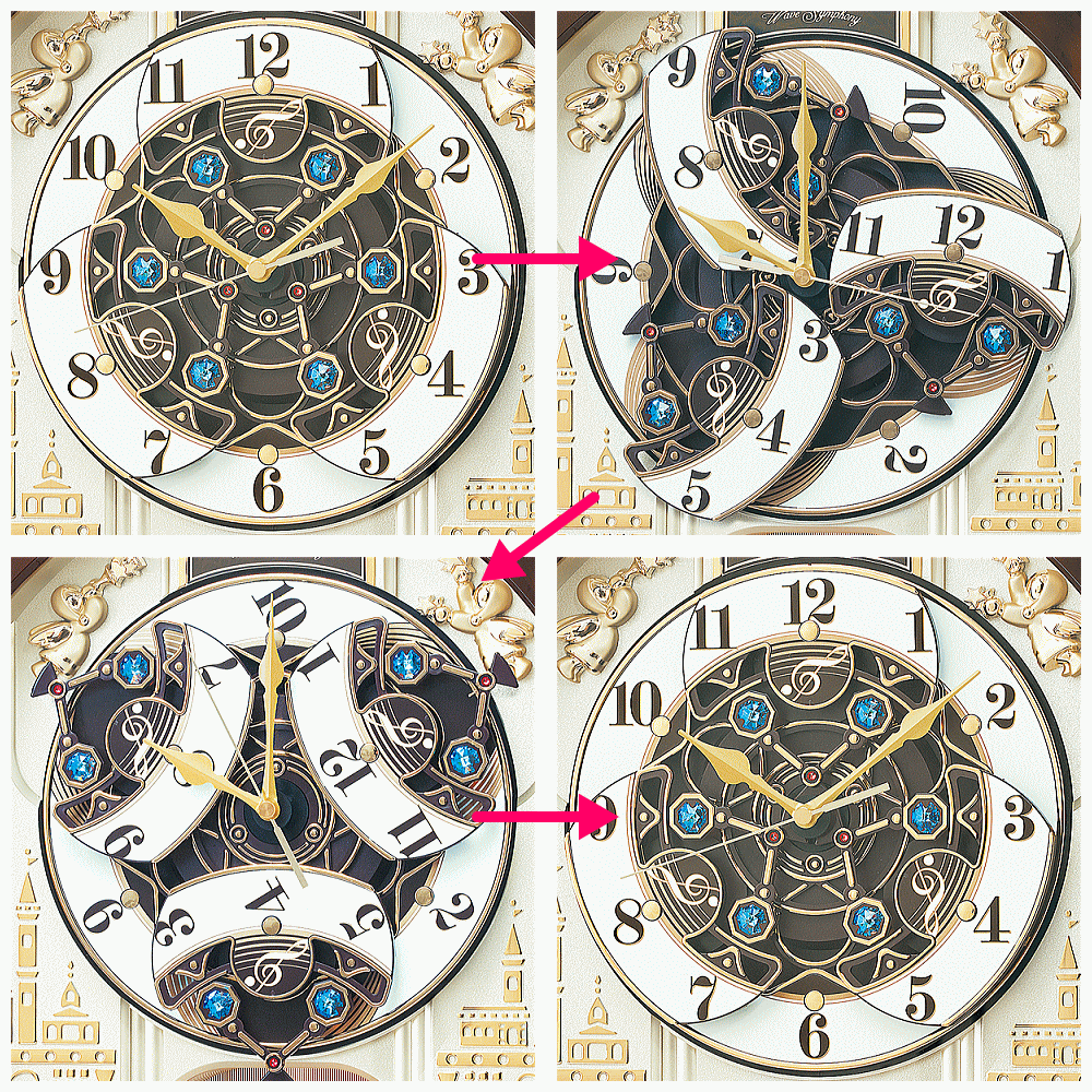 楽天市場】クロック 時計 からくり時計 名入れ 文字入れ からくり時計