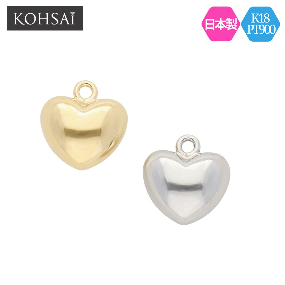 楽天市場】チャーム ハート ぷっくり シンプル アクセサリーパーツ 18K