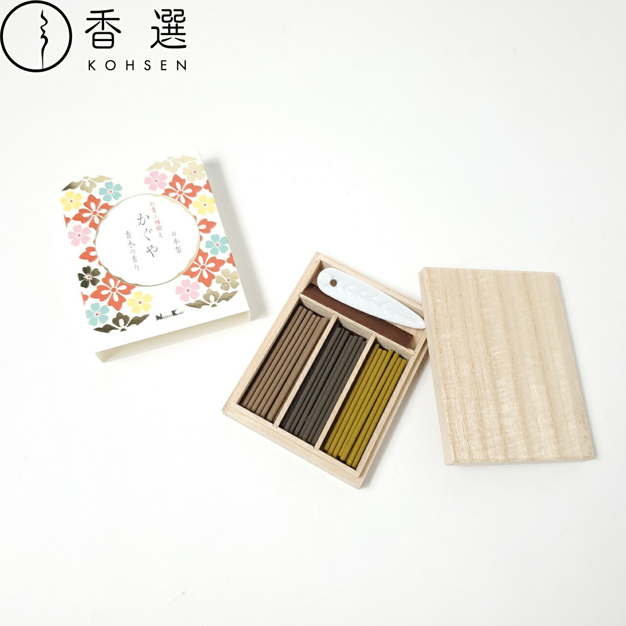 楽天市場】日本香堂 お香三種揃え かぐや 香木の香り お香 お線香