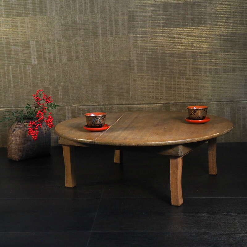 楽天市場】ちゃぶ台 0339 古民家 古民具 テーブル 昭和 レトロ 家具