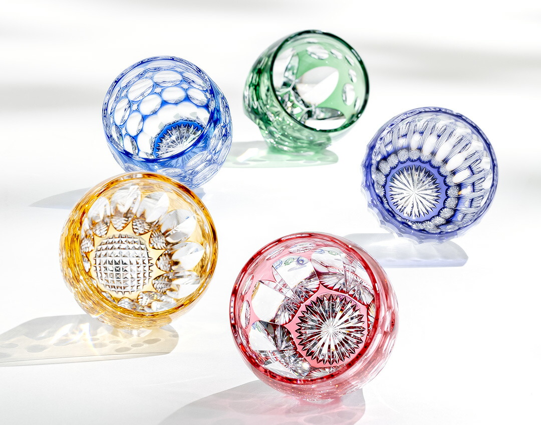 カガミクリスタル サンクラール 5客 江戸切子（切子、江戸切子、薩摩