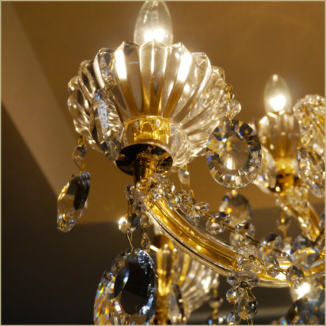 楽天市場】クリスタルシャンデリア 12灯 ゴールド 天井照明 インテリア