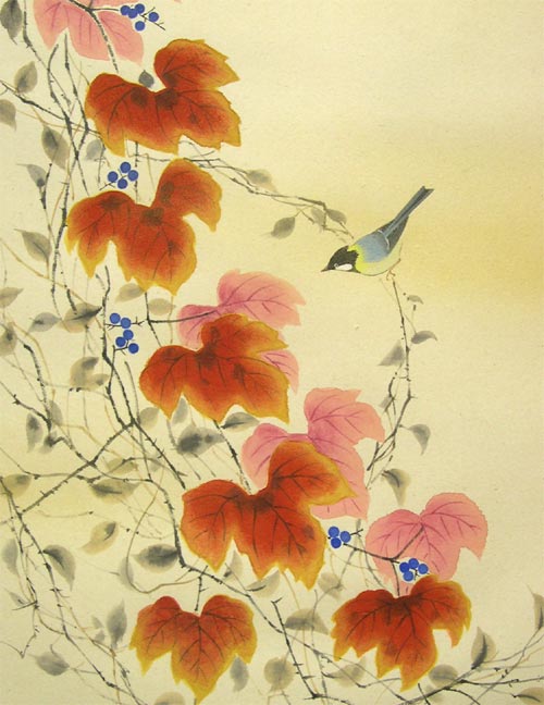 楽天市場】掛け軸 蔦 (三宅和光) 送料無料 【掛軸】【一間床・半間床