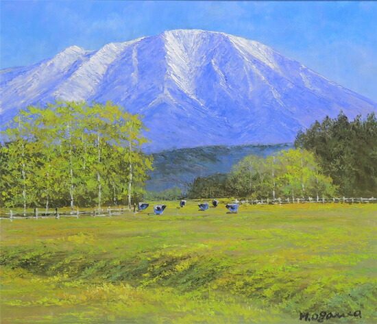 楽天市場】絵画 油絵 岩手山を望む （小川久雄） 送料無料 【肉筆
