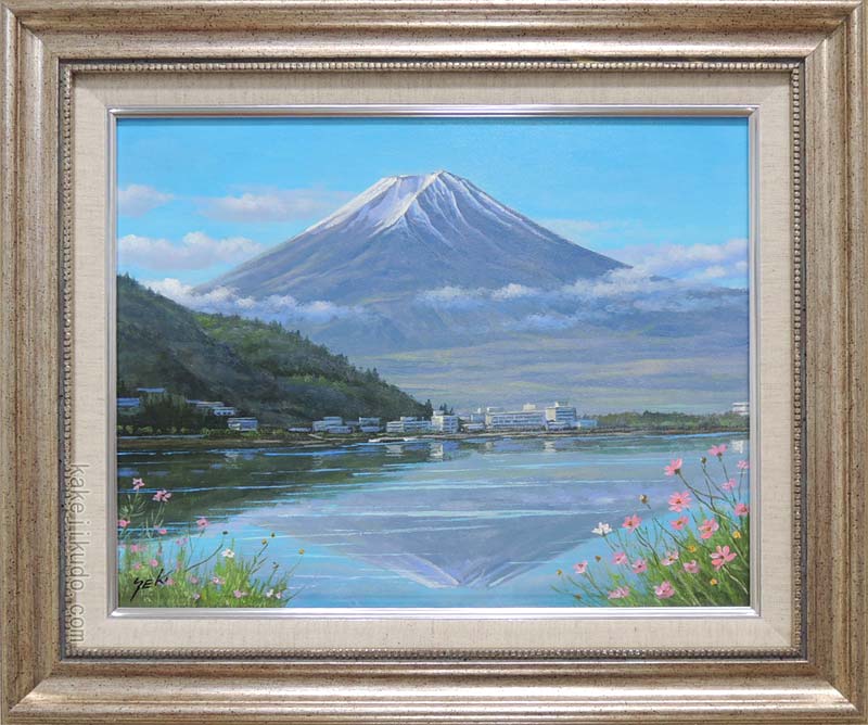 楽天市場】油絵 角館の桜 寺井孝作品 F20サイズ 肉筆油絵 油彩額装作品