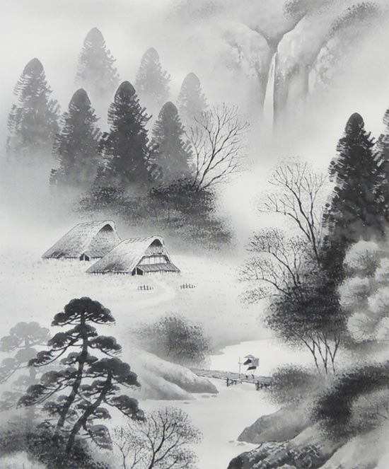 掛軸 水墨画 山水画 愛新覚羅毓嵐 掛軸 水墨画 山水画 愛新覚羅毓嵐