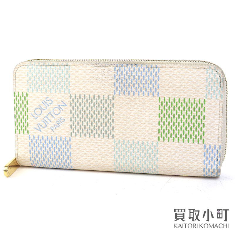 楽天市場】ルイ・ヴィトン ○ ダミエ・アズール 長財布 ポルトフォイユ
