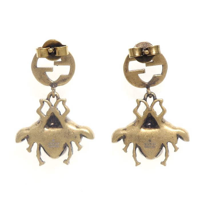 楽天市場】【美品】グッチ【GUCCI】 ビー ピアス レジンパール