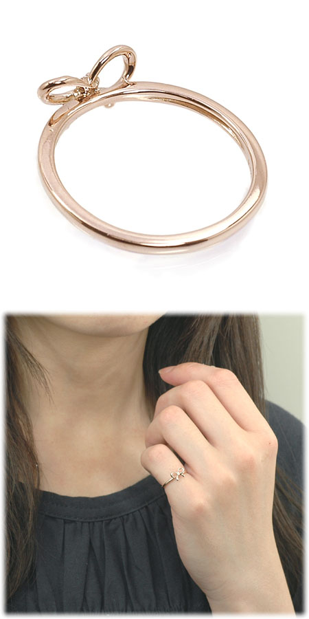 楽天市場】リボンモチーフ レディース ピンキーリング ダイヤモンド 10