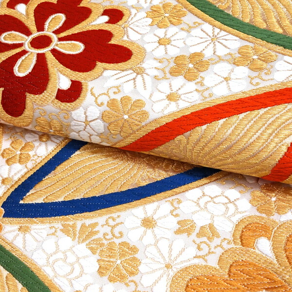 楽天市場】【振袖用袋帯唐織 河合美術織物 仕立て付き】白 成人式 帯