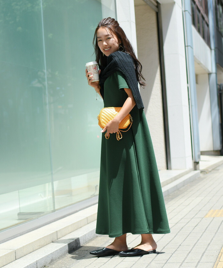 楽天市場】＼本日店内EVENT／ エンボス加工ベーシックマキシ丈フレア