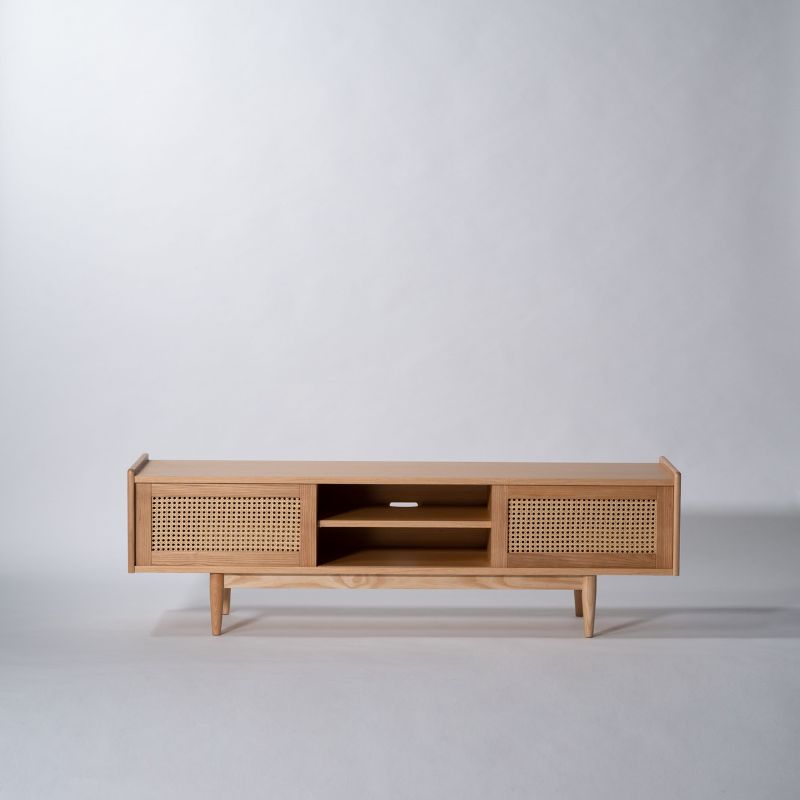 楽天市場】ラタンテレビボード 幅150cm ローボード 収納 ラタン調 F4