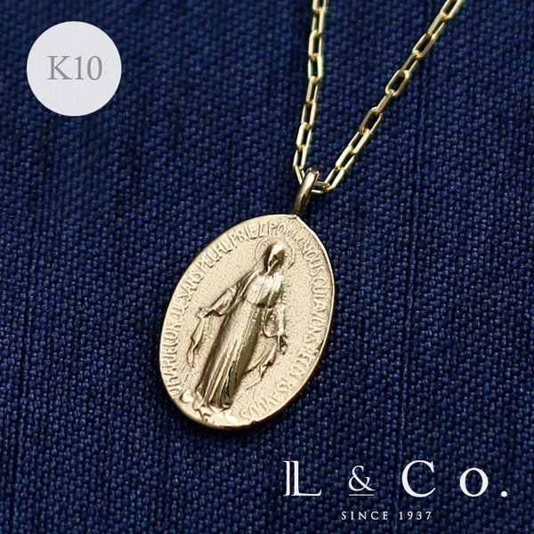 楽天市場】【倉庫発送】ネックレス K10 10金 10K 地金 メダイ マリア
