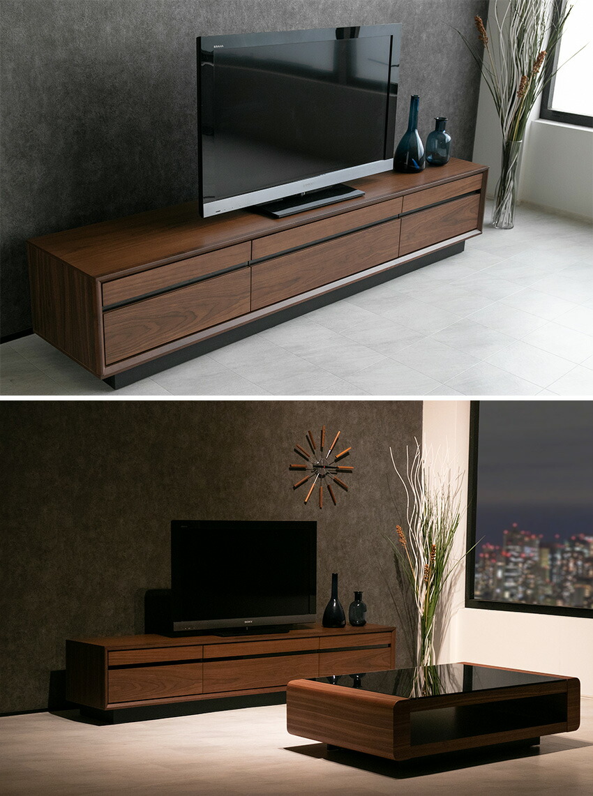 楽天市場】【送料無料】 テレビボード 200 ウォールナット 高級