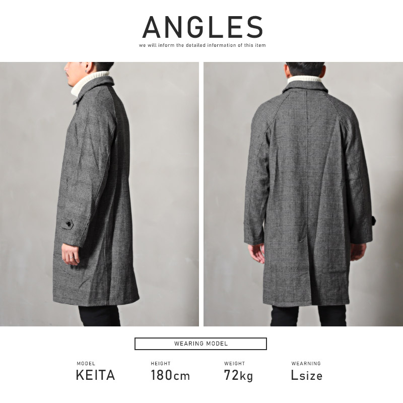 楽天市場】△送料無料△ ステンカラーコート メンズ ウール混 チェック