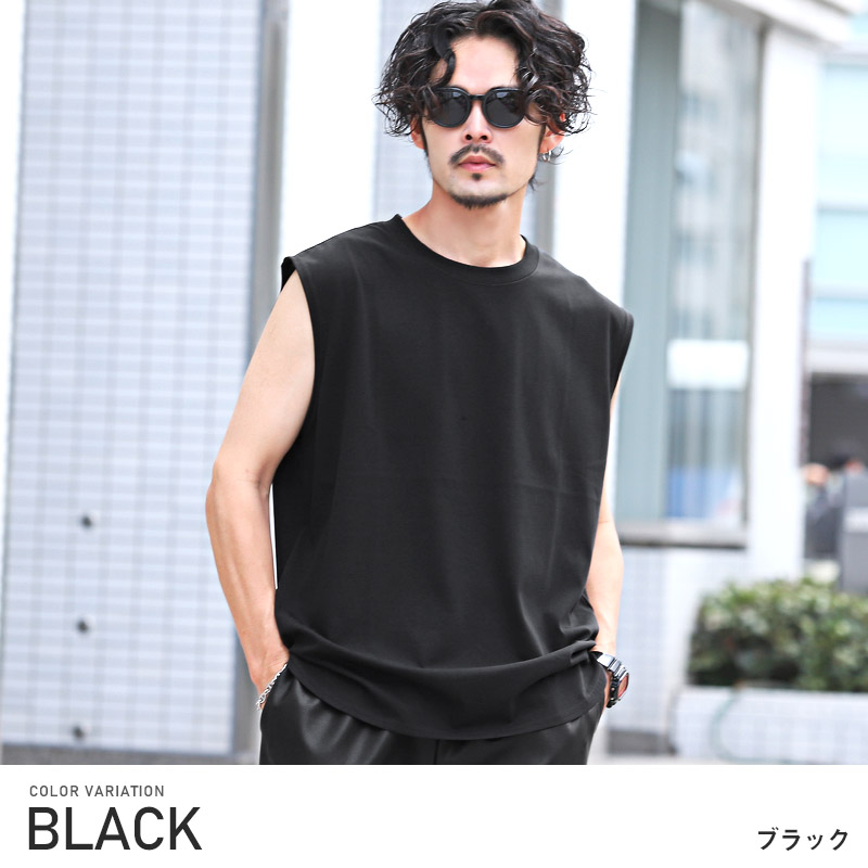 楽天市場】ノースリーブ Tシャツ メンズ クルーネック シルケット