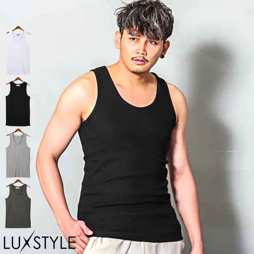 楽天市場】タンクトップ メンズ ノースリーブ テレコ 凸凹 無地