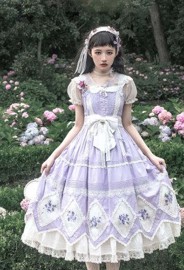 楽天市場】ドレスワンピース パープル 春夏 半袖 姫袖 フレア ロング