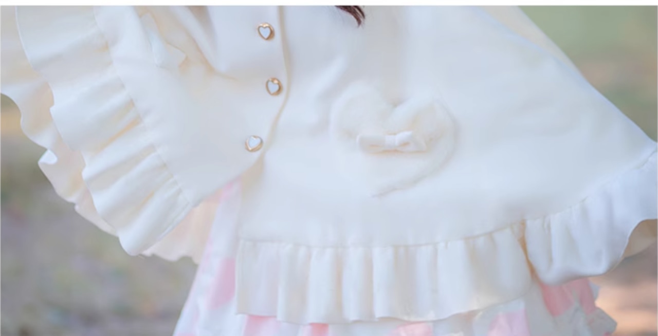 楽天市場】甘ロリ ロリータファッション マント ケープ うさ耳フード