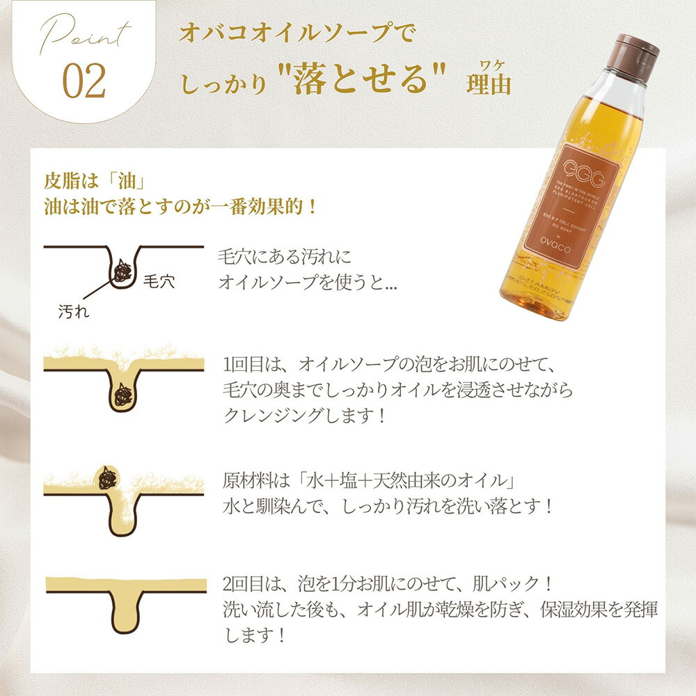 楽天市場】ovaco オバコ オイルソープ （専用ポンプ付き）泡タイプ