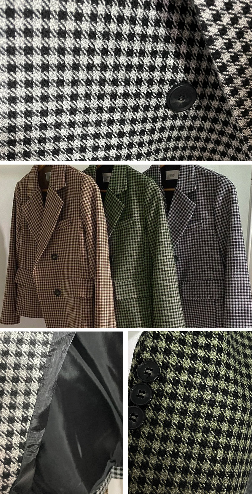 楽天市場】ダブルブレスト チェック柄 ジャケット ジャケット