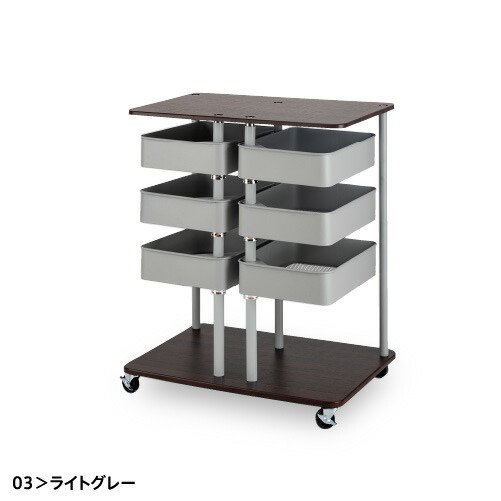 楽天市場】【回転する収納トレイが3段×2列】キッチン リビング ワゴン