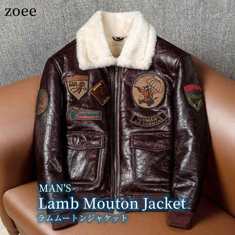 楽天市場】Wフェイス ラムムートンジャケット アメリカン フライト