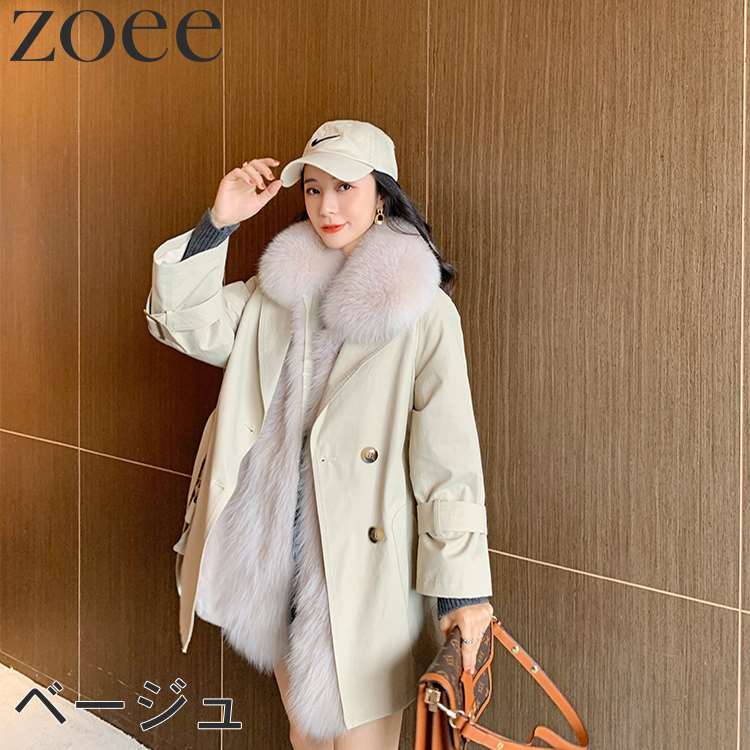 楽天市場】フォックスファー付きトレンチコート レッキスファー