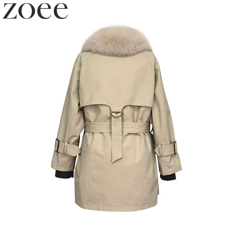 楽天市場】フォックスファー付きトレンチコート レッキスファー