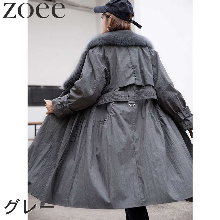 楽天市場】フォックスファー付きトレンチコート レッキスファー