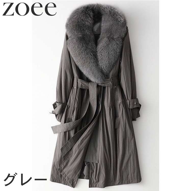 楽天市場】フォックスファー付きトレンチコート レッキスファー