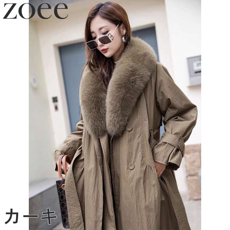 楽天市場】フォックスファー付きトレンチコート レッキスファー