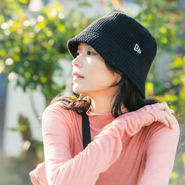 楽天市場】ニューエラ ニットバケット バケットハット ブラック 黒