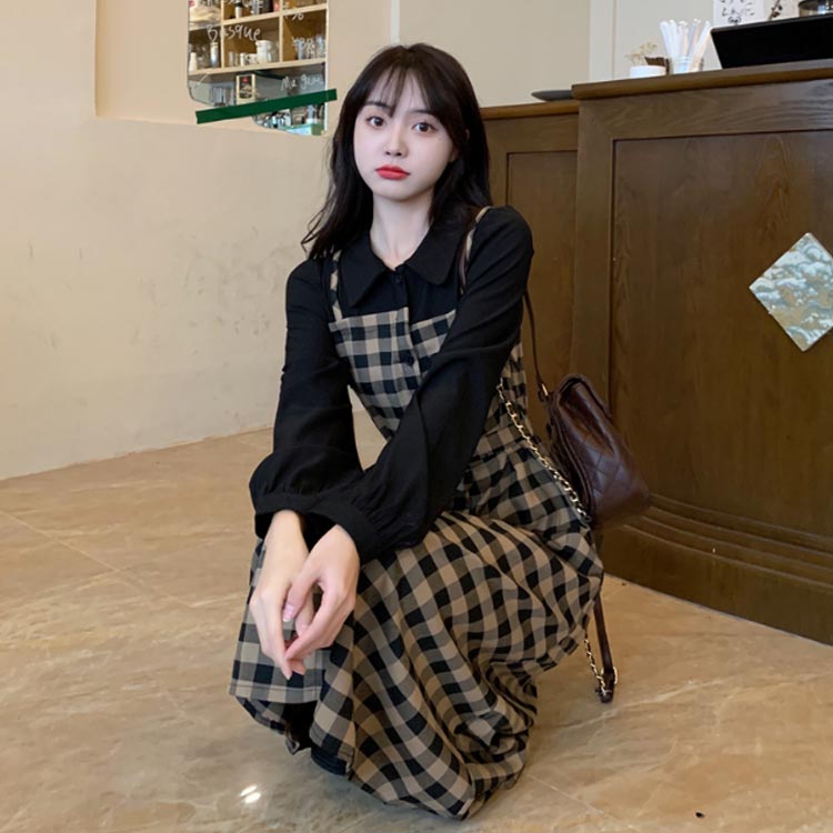 楽天市場】ひざ下 ワンピース 長袖ワンピース シャツワンピース シャツ