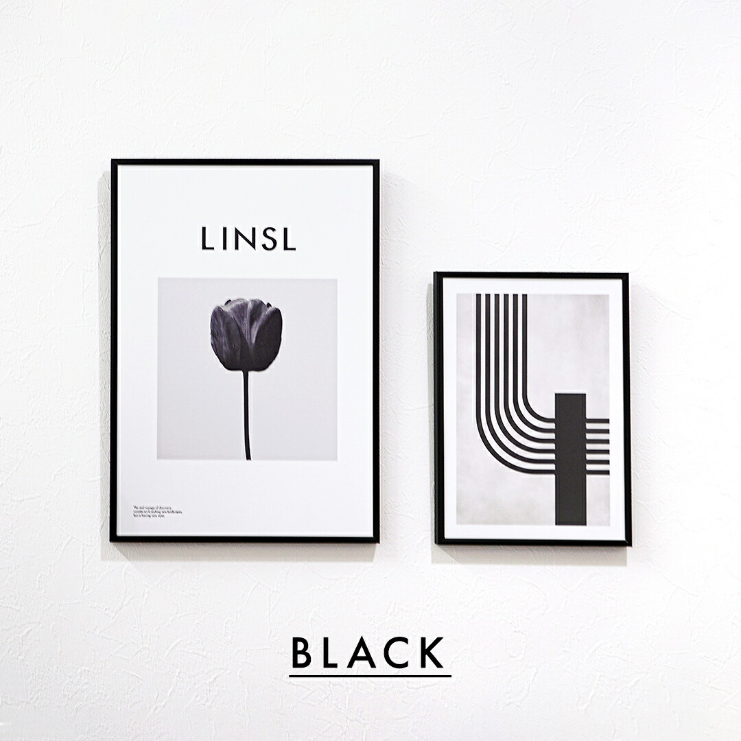 楽天市場】マットポスターフレーム A2 黒・白 / 賃貸OKな軽量・細フチ