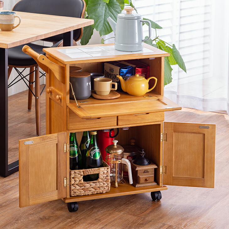 楽天市場】キッチンワゴン キャスター付き スリム キッチン収納