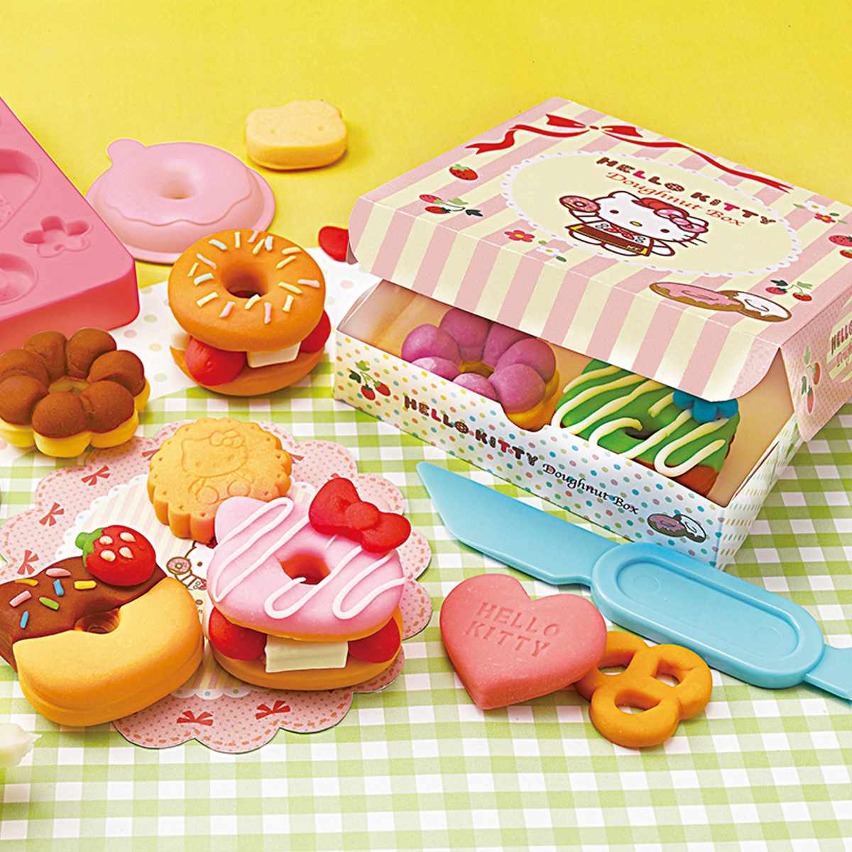 楽天市場】ねんど 型 ドーナツ屋さんセット ハローキティ （ 知育玩具