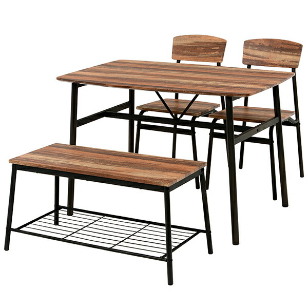 楽天市場】ダイニングセット 4点セット テーブル 幅105cm チェア 2脚